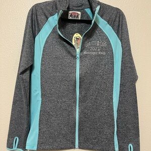 Women's Gray & Aqua Full-Zip Athletic Jacket from Sturgis 2021